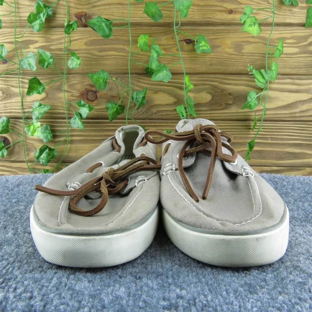 Polo Ralph Lauren Sander Men‎ Boat Shoe Gray Fabric Lace Up Size 12 Medium